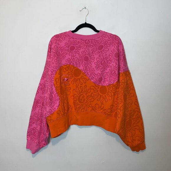 Nike Women's Project Uphoria Floral Sweatshirt in Orange Size XL DV9648-819 - Picture 7 of 10